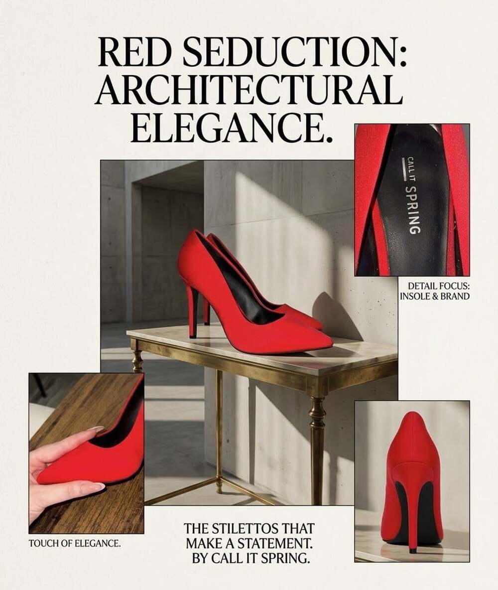 Call It Spring Red Pointed Toe Stiletto High Heel Pumps